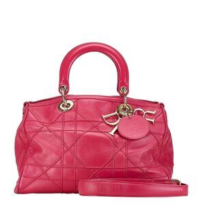 CHRISTIAN DIOR Pink Leather Shoulder Bag